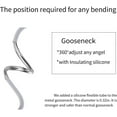 thumbnail image 5 of CNKOO Portable Work Light,LED Light Flexible Gooseneck Lamp with 4W 130lm/W 120 Beam Angle Magnetic Mounting Base Desk Lamps for Quilting Work Sewing Machine Table Lathe,White, 5 of 10