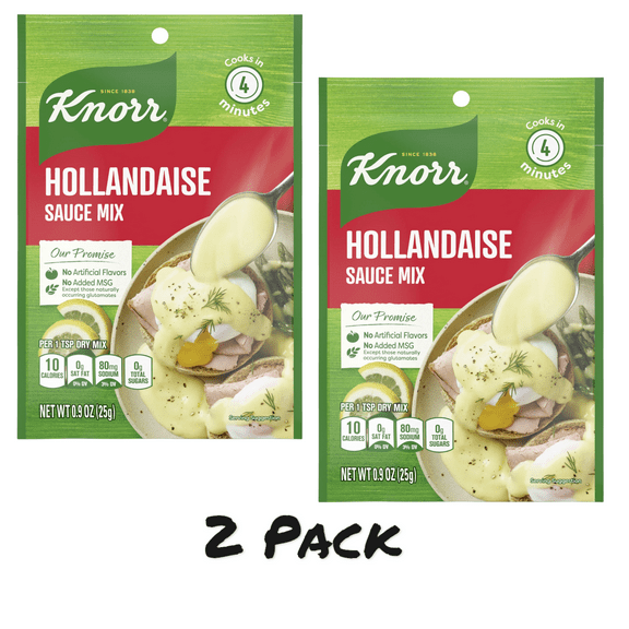 ( 2 Pack ) Knorr Hollandaise Sauce Mix Powder, 0.9 oz Pouch