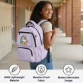 thumbnail image 5 of Aplkyhs Cute Horse Backpack for Students 6-18 Multi-pocket Lightweight Water Resistant 17 Inch School Bag for Elementary Middle High School, 5 of 7