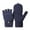 Blue, variant on Winter Thermal Fingerless Gloves Mittens, Knitted Convertible Mittens Flap for Men & Women, Warm & Windproof with Touchscreen Capability, Black, Gloves