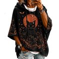 thumbnail image 2 of Halloween Oversized Hoodies for Women 3/4 Sleeve Vintage Graphic Hooded Sweatshirts 2026 Gothic Spooky Hoodies, 2XL, 2 of 4