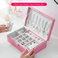 thumbnail image 2 of Multi-Functional Jewelry Box Portable PU Leather Casket Large Capacity Jewelry Organizer Storage Case for Rings Earrings Hand Chain Watch, 2 of 7