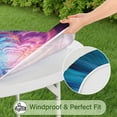 thumbnail image 5 of Colorful Burst Pattern Round Fitted Tablecloth with Elastic Edge,Dining Table Cover Waterproof,Outdoor Round Tablecloth for Camping,Dining,Indoor and Outdoor, 5 of 7