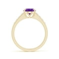thumbnail image 2 of ANGARA Natural 1.6 Ct. Amethyst with Diamond Classic Ring in 14K Yellow Gold for Women (Ring Size: 3), 2 of 10
