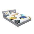 thumbnail image 3 of Fish Bedding Set with Sheet & Covers, Various Types of Sea Creatures with Atlantic Cod Bonito Palette Surgeonfish Image, Printed Bedroom Decor 2 Shams, 4 Sizes, Multicolor, by Ambesonne, 3 of 3