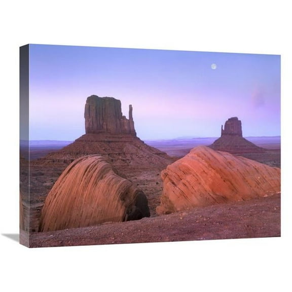 18 x 24 in. Moon Over Mittens, Monument Valley, Arizona Art Print - Tim Fitzharris