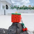 thumbnail image 3 of CPDD Cute Fruit Box Compatible with AirPods Pro, Stylish 3D Cartoon Soft Silicone Watermelon? Design with pendant kawaii (watermelon, AirPods Pro) AirPods Pro watermelon, 3 of 6