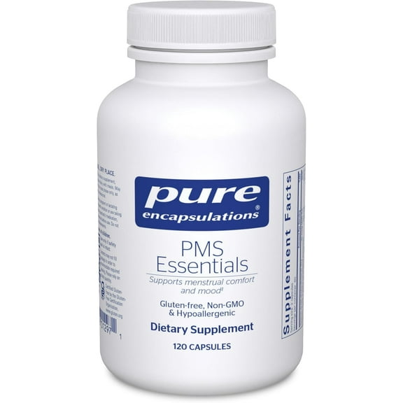 Pure Encapsulations PMS Essentials | Hypoallergenic Supplement Supports Menstrual Comfort, Fatigue, and Helps Lessen Cravings* | 120 Capsules