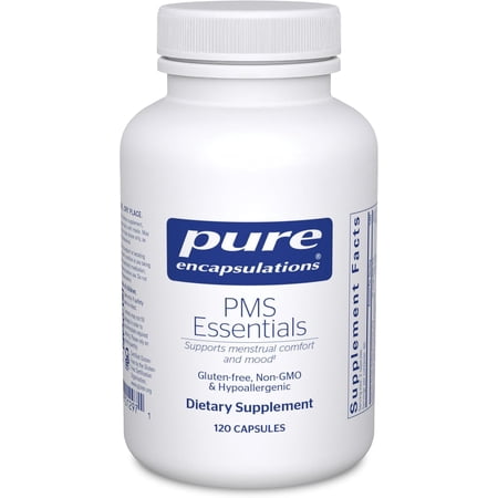 Pure Encapsulations PMS Essentials | Hypoallergenic Supplement Supports Menstrual Comfort, Fatigue, and Helps Lessen Cravings* | 120 Capsules