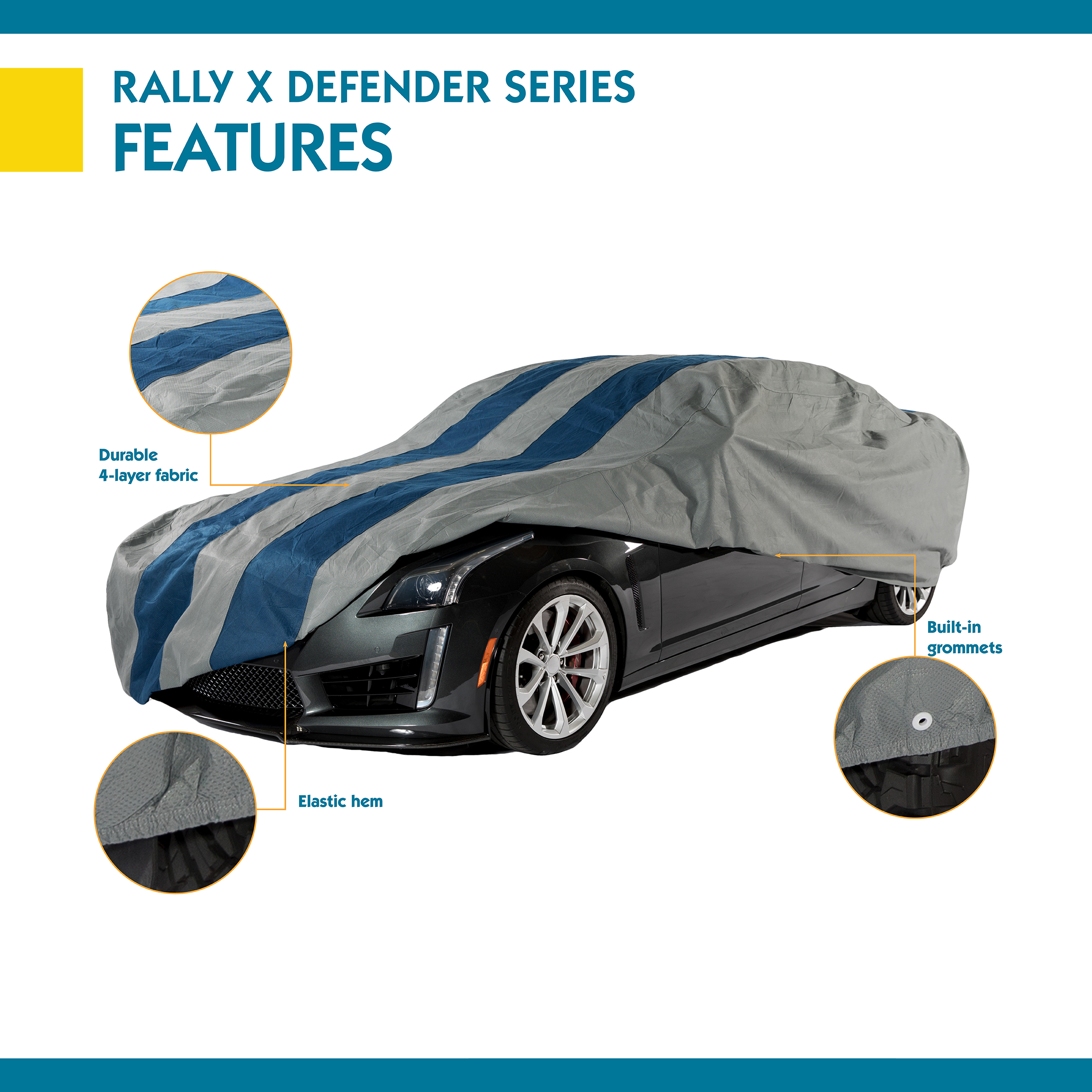 Duck Covers Rally X Defender Car Cover, Fits Sedans up to 13 ft. in. L 