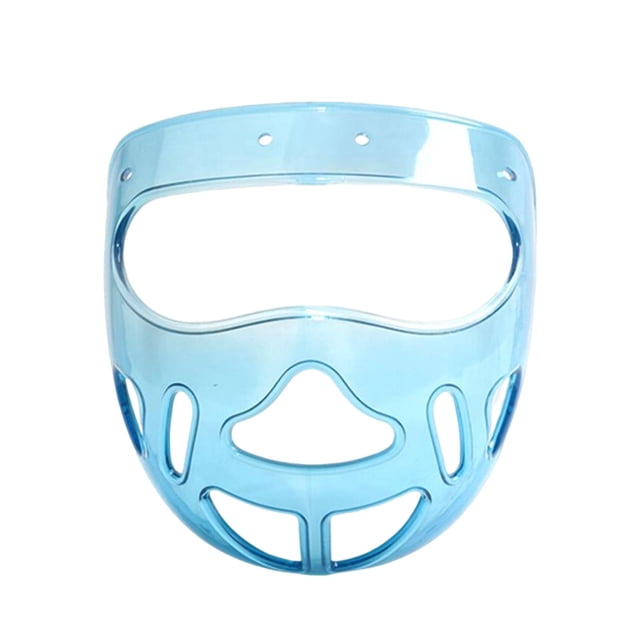 Protector facial de Taekwondo portátil, Protector facial extraíble, equipo de protección facial para Sparring, artes marciales, boxeo, Sanda, adultos , azul Sunnimix Cara