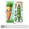 thumbnail image 4 of Nawypu Blanket Peas and Carrot Plush Throw Fuzzy Super Soft Reversible Flannel Blankets, 4 of 6