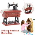 thumbnail image 3 of Vintage Sewing Machine Music Box, 2025 New Mini Sewing Machine Music Box, Retro Classical Treadle Sewing Machine Table Desk Mechanical, Musical Sewing Machine for Home Decor Birthday Gift, Desk Decor, 3 of 9