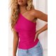thumbnail image 4 of Top de Tirantes PRETTYGARDEN Mujer Verano 2025 Y2K Un Hombro, 4 of 5
