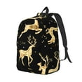 thumbnail image 2 of Daiia Christmas Gold Deers Vintage Canvas Backpack for Men and Women ,Hiking Backpack,Travel Laptop Bag for School,Large Capacity Backpack, 2 of 8