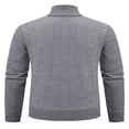 thumbnail image 3 of Cardigan pour Hommes, Cardigan à Fermeture Éclair, Manches Longues, Col Montant, Couleur Contrastée, 3 of 4