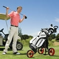 thumbnail image 2 of Goplus Folding 3 Wheels Golf Push Cart W/Seat Scoreboard Adjustable Handle Red, 2 of 10