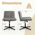 thumbnail image 2 of Topcobe Criss Cross Legged Chair No Wheels 120° Rocking Adjustable Height, Modern Chair for Living Room, Bedroom, Balcony-Gray, 2 of 7