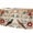 Beige Red Green, variant on Vintage Flowers Birds Small Cabinet Curtains 11"W x 13"L, Spring Floral Retro Art Farmhouse Sink Skirt Dust-Proof Short Curtain for Bathroom Vanity Storage Cubby Desk, Self Adhesive Privacy Drapes