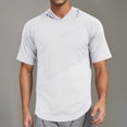 thumbnail image 2 of Plebaso Chandails à Manches Courtes pour Hommes, T-Shirts Décontractés à Capuche, Chandail Léger d'Été pour Hommes, 2 of 5