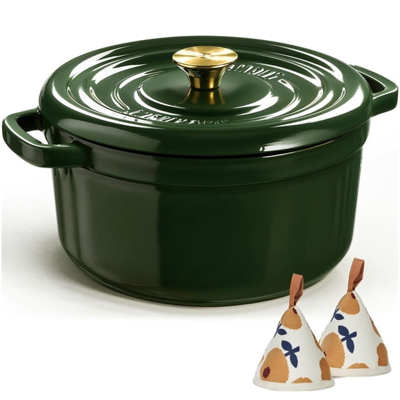 Olla holandesa de hierro fundido esmaltado Overmont de 5 qt