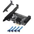 thumbnail image 1 of 6/4 10 Port SATA III PCIe Card, PCIe SATA III Controller Card To 6GB/s Internal Adapter Converter PCI SATA 3.0 Expansion Card 4Port, 1 of 6