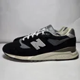 thumbnail image 3 of Men's Size 10 New Balance 998 NB Made In USA Black Silver Shoes Sneakers U998BL, 3 of 6