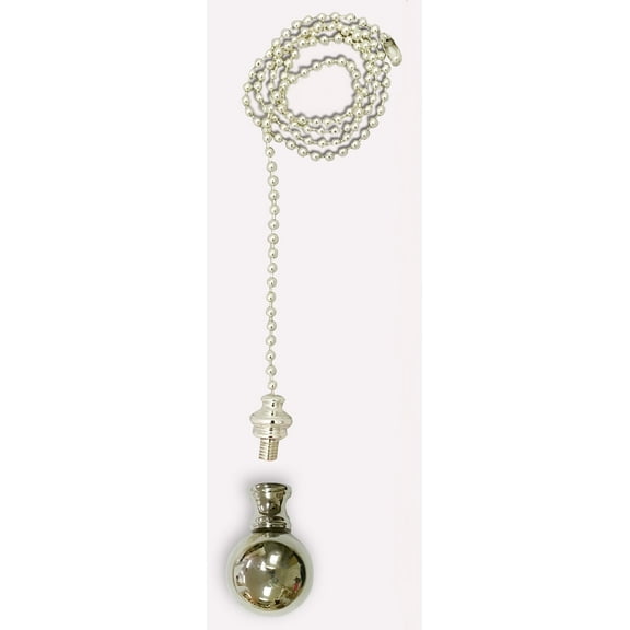 Royal Designs Fan Pull Chain with Large Ball Finial ? Silver