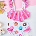 thumbnail image 5 of GYRATEDREAM Toddler Baby Girls One Piece Swimsuits Kids Mermaid Scale Print Quick Dry Ruffle Cut Out Beach Bathing Suit Beach Swimwear for 2-9 Years, 5 of 8