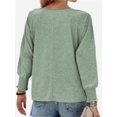 thumbnail image 2 of Women's Autumn Fashion T-shirt Round neck Casual Basic T-shirt Top Shirt, 2 of 4