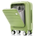 Light Green ABS Hard Shell Luggage Set of 3 with USB Port Spinner