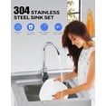 thumbnail image 3 of BeesClover Freestanding 18 Inch Utility Sink, Stainless Steel Single Bowl Design with Cold and Hot Water Pipe, Ideal for Commercial Kitchen and Laundry Room Use, 3 of 6