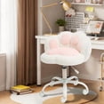 thumbnail image 2 of GloryStar Chaise à Dossier Chat Réglable en Hauteur, Chaise de Coiffeuse/bureau à Blocs de Couleur Vibrants avec Roues et Coussin Doux, 2 of 9