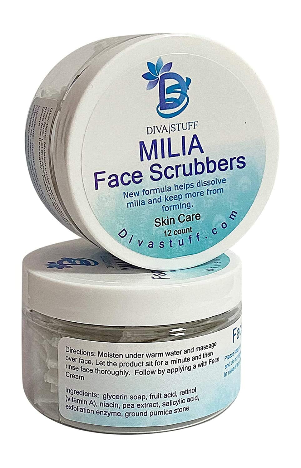 Milia Facial Treatment Bundle, 2 Face Scrubbies and Face Cream & Spot Set