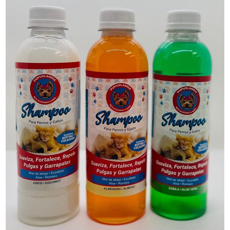 Pupuslandia Aloe Vera Scent Pet Shampoo for Dogs and Cats 10oz