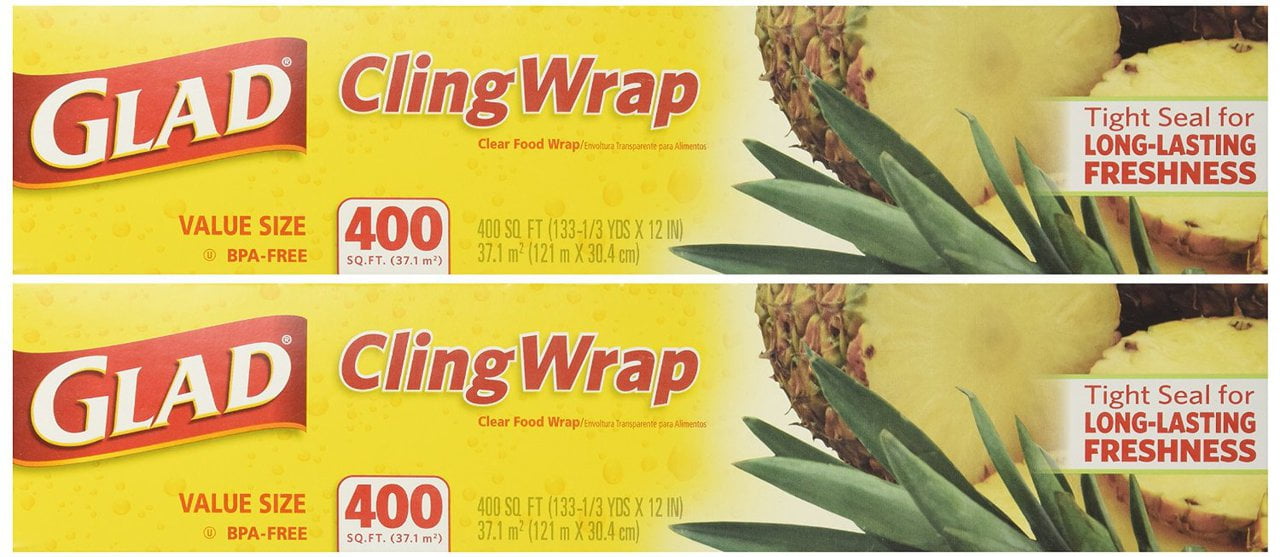Glad Cling Plastic Wrap, 2 pk./400 sq. ft. - Clear