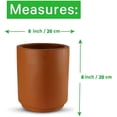 thumbnail image 3 of Maceta Cilindro Barro Loza 20.32 cm ocre Elly Decor terracottacl, 3 of 7