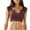 Brown, variant on Women V Neck Short Sleeve Crop Top Y2k Slim Fit Solid Color T-Shirts Ribbed Vintage 90s E-Girl Streetwear(Brown,M)