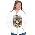 thumbnail image 4 of Love Kills Trust No One Skull Tattoo Zip Up Hoodie Men's Women's Brisco Brands L, 4 of 6