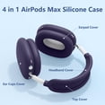 thumbnail image 4 of Funda de Silicona 4 en 1 para AirPods Max en Púrpura Profundo, 4 of 6