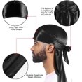thumbnail image 3 of GFDYREE 3 Pcs Pack de Durags Soyeux pour Hommes Vagues, Satin Doo Rag, Récompense 1 Casquette Vague, 3 of 7
