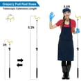 thumbnail image 2 of Greeily Drapery Pull Rod, Curtain Pull Rod for Curtains Drapes Telescopic Adjustable 36" to 63" Universal Made of Stainless Steel Material and Comfortable Sponge Handle, 2 of 8