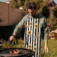 thumbnail image 4 of Black White Stripe Orange Leaf Sunflower Apron-Garden Aprons for Women with Pockets-Cotton Linen Waterproof Kitchen Cooking Gardening Aprons Adjustable for Kitchen,Cooking,BBQ and Salon 33x27 Inch, 4 of 7
