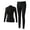 Black, variant on Women Thermal Underwear Sets Base Layer Long Sleeve Turtlneck Tops Bottom Long Johns Fall Winter Warm Outfits