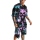 thumbnail image 4 of Chándal de hombre, camiseta de manga corta, pantalones de playa, camiseta con estampado digital 3D de calavera punk para hombre, pantalones cortos deportivos casuales de manga corta, 4 of 5