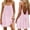 Pink, variant on Women's Loose Backless Cami Nightgown, Solid Color Mid-Length, Breathable Casual Home Dress for Summer Yellow S