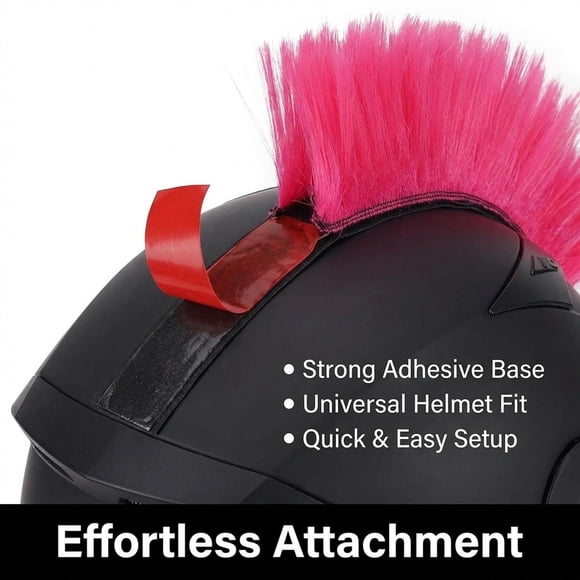 Peluca con forma de casco, accesorio práctico, ligero y unisex para fiestas. Pieza de cabello estilo única para cosplay y salidas informales. Rojo rosa
