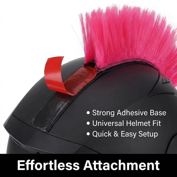 Peluca con forma de casco, accesorio práctico, ligero y unisex para fiestas. Pieza de cabello estilo única para cosplay y salidas informales. Rojo rosa
