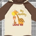 thumbnail image 4 of Inktastic My Mommy Loves Me Giraffe Boys or Girls Long Sleeve Baby Bodysuit, 4 of 5