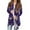 Purple, variant on Women's Fashionable Loose-Fit Casual Cardigan with Christmas Print Mid-Length Coat for Holiday Outfits and Comfortable Wear,Army Green,S